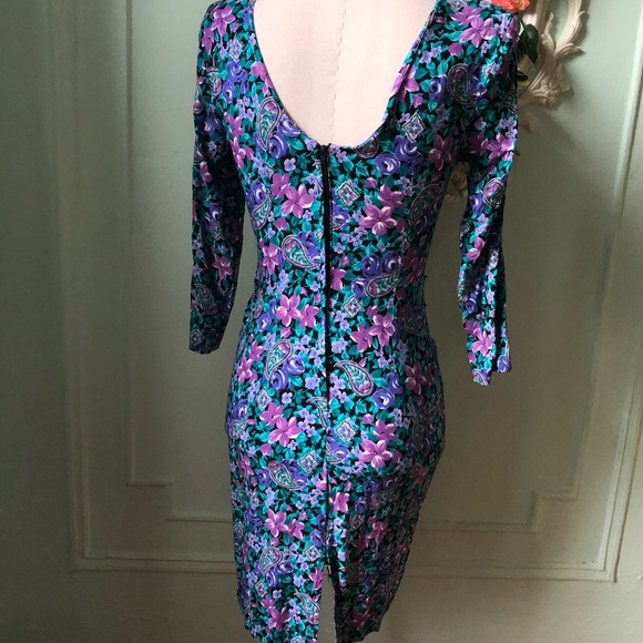 Vintage All That Jazz paisley flower print dress - Picture 5 of 7